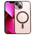 MagSafe Electroplating Straight TPU Phone Case, For iPhone 13, For iPhone 13 Pro For iPhone 13 Black
