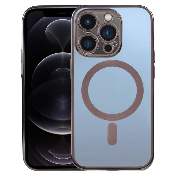 MagSafe Electroplating Straight TPU Phone Case, For iPhone 12 Pro, For iPhone 12 Pro Max For iPhone 12 Pro Black