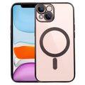 MagSafe Electroplating Straight TPU Phone Case, For iPhone 11, For iPhone 11 Pro For iPhone 11 Black