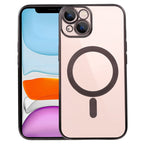 MagSafe Electroplating Straight TPU Phone Case, For iPhone 11, For iPhone 11 Pro For iPhone 11 Black