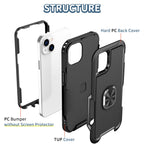 3 in 1 Ring Holder Phone Case, For iPhone 14, For iPhone 14 Plus, For...