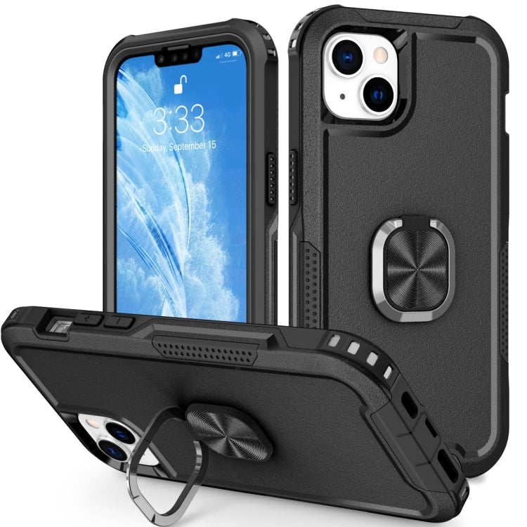 3 in 1 Ring Holder Phone Case, For iPhone 14, For iPhone 14 Plus, For... For iPhone 14 Black