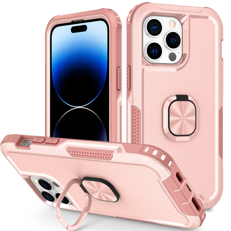 3 in 1 Ring Holder Phone Case, For iPhone 14, For iPhone 14 Plus, For... For iPhone 14 Pro Pink