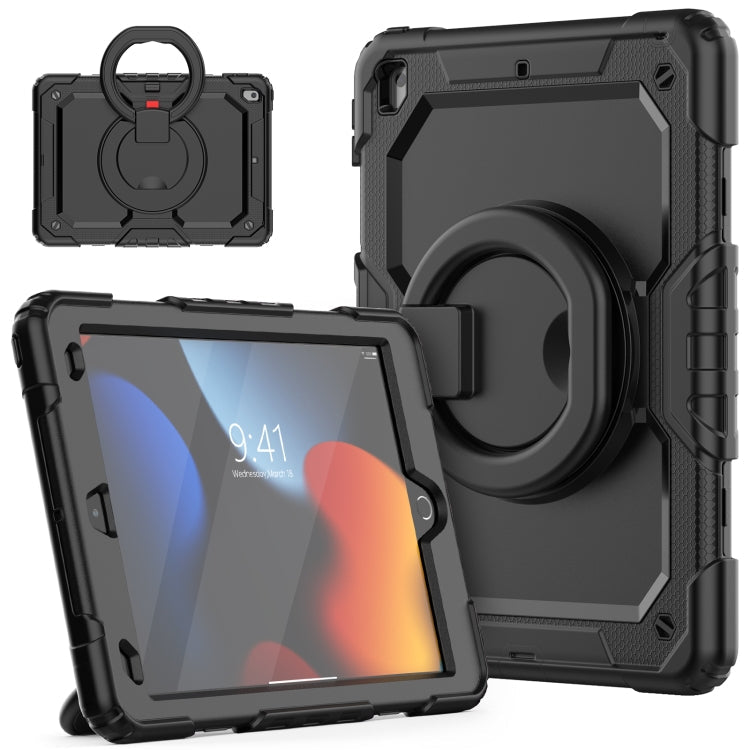 Bracelet Holder Silicone + PC Tablet Case, For iPad 10.2 2021 / 2020 / 2019, For iPad mini 2024 / mini 6 For iPad 10.2 2021 2020 2019 Black