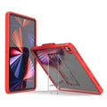 Mutural Transparent Holder Tablet Case, For iPad Air 2022/ 2020 10.9, For iPad Pro 11 / 2021 / 2020 / 2018, For iPad 10.2 2021 / 2020 / 2019 / 10.5 For iPad Air 2022 2020 10.9 Red
