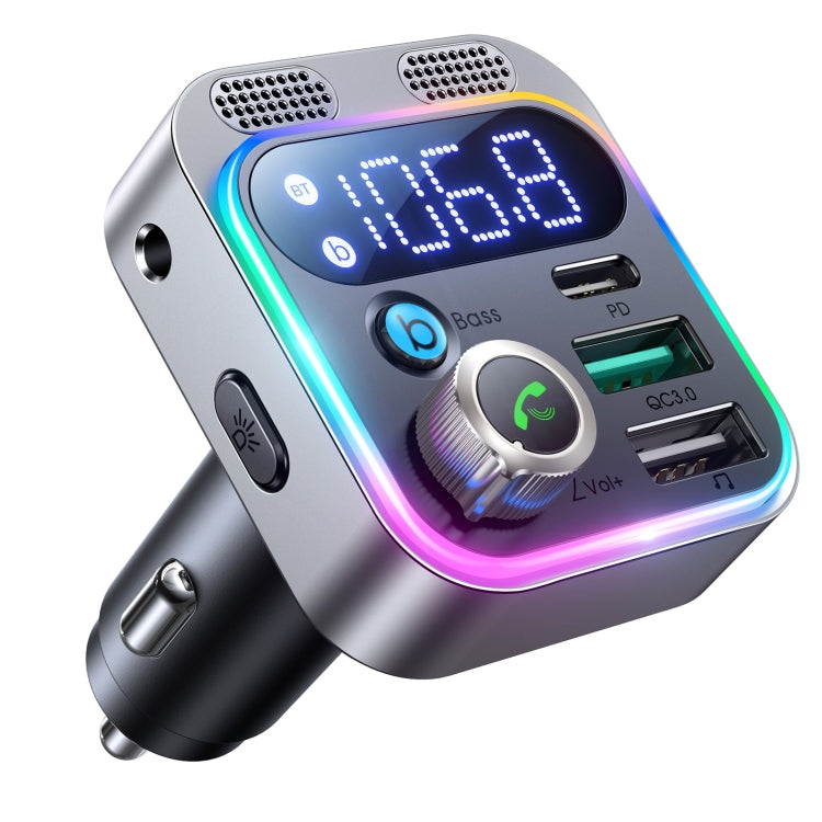 JOYROOM JR-CL16 48W Bluetooth 5.0 Car Wireless FM Transmitter, JR-CL16 JR-CL16