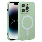Liquid Silicone Magsafe Phone Case, For iPhone 14 Pro Max, For iPhone 14 Pro For iPhone 14 Pro Max Green