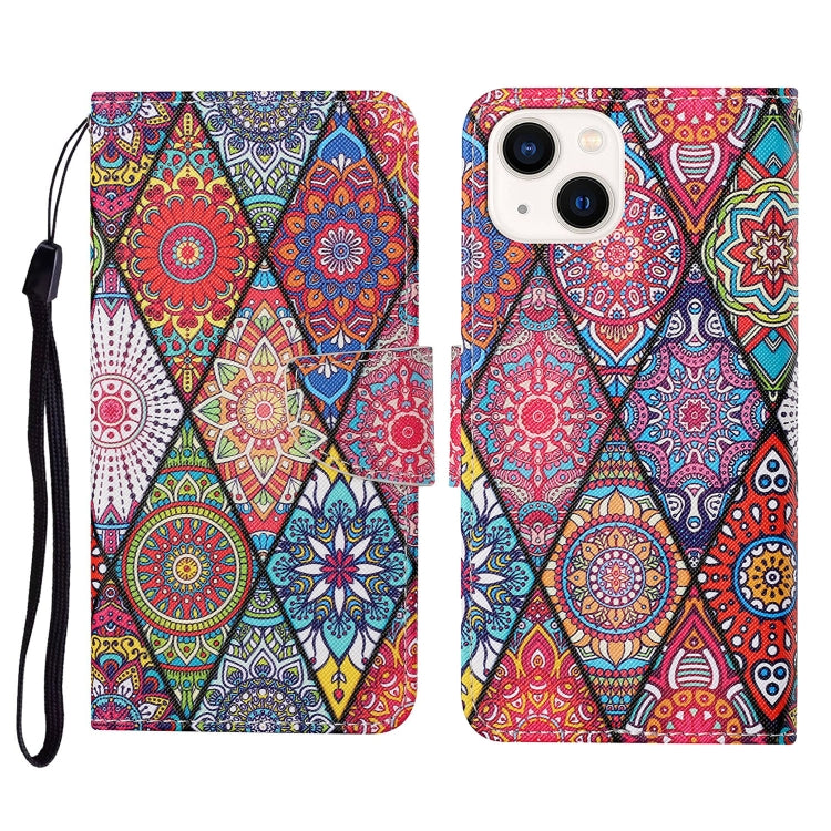 Phone Case – Leather (iPhone 14) #21 For iPhone 14 Rhombus Totem