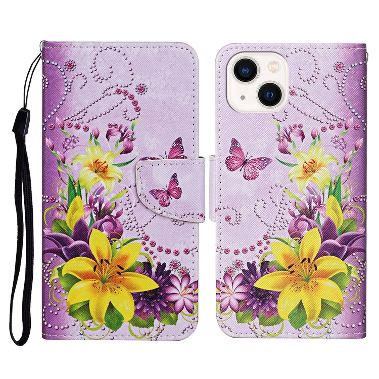 Phone Case – Leather (iPhone 14 Plus) #2 For iPhone 14 Plus Yellow Flowers