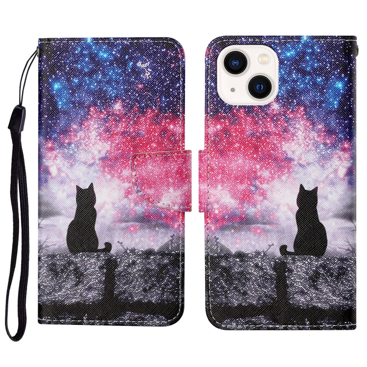 Phone Case – Leather (iPhone 14 Plus) #2 For iPhone 14 Plus Star Cat