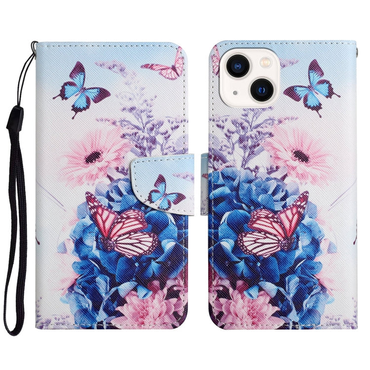 Phone Case – Leather (iPhone 14 Plus) #2 For iPhone 14 Plus Purple butterfly