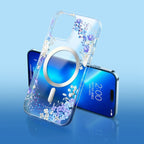 Flower Frosted MagSafe Phone Case, For iPhone 14 Pro Max For iPhone 14 Pro Max Gypsophila