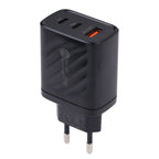 AR-892 3 in 1 QC3.0 PD20W USB + USB-C / Type-C Wall Travel Charger, EU Plug, UK Plug – TPU