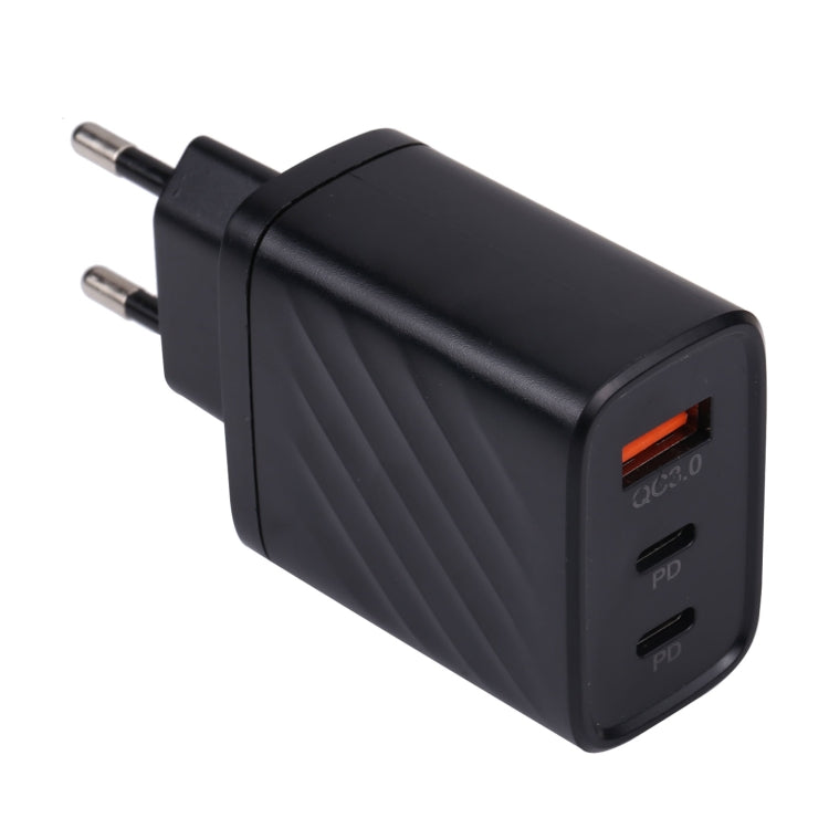 AR-892 3 in 1 QC3.0 PD20W USB + USB-C / Type-C Wall Travel Charger, EU Plug, UK Plug – TPU
