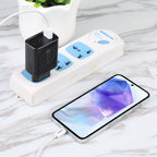AR-892 3 in 1 QC3.0 PD20W USB + USB-C / Type-C Wall Travel Charger, EU Plug, UK Plug – TPU