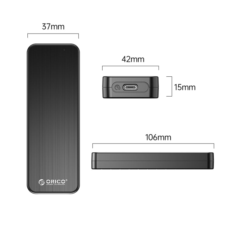 ORICO HM2-G2-BK M.2 NVMe SSD Enclosure, HM2-G2-BK – Aluminum Alloy, TPU