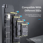 ORICO HM2-G2-BK M.2 NVMe SSD Enclosure, HM2-G2-BK – Aluminum Alloy, TPU
