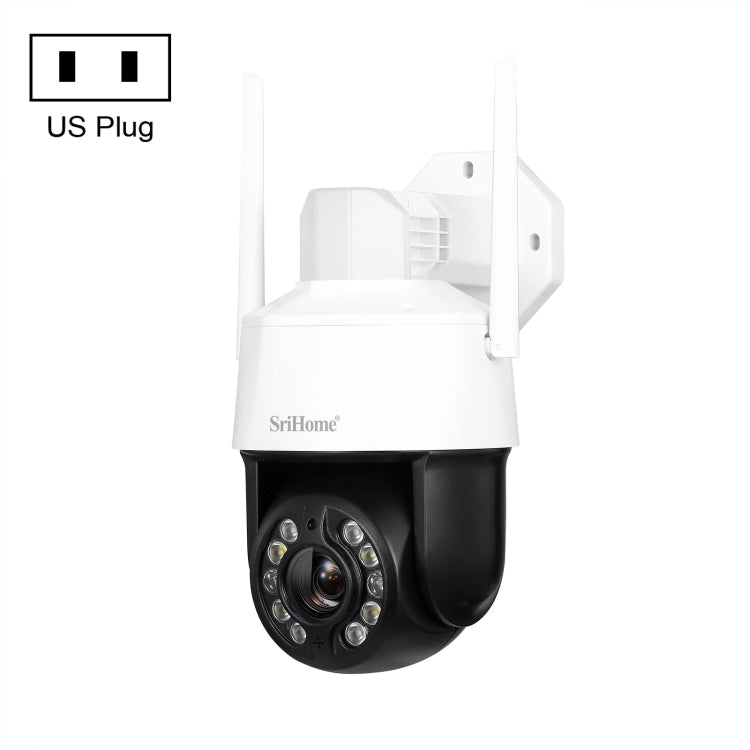 SriHome SH041 5.0MP 20X Optical Zoom 2.4G/5G WiFi Waterproof AI Auto Tracking H.265 Video Surveillance, US Plug, EU Plug, UK Plug, AU Plug US Plug