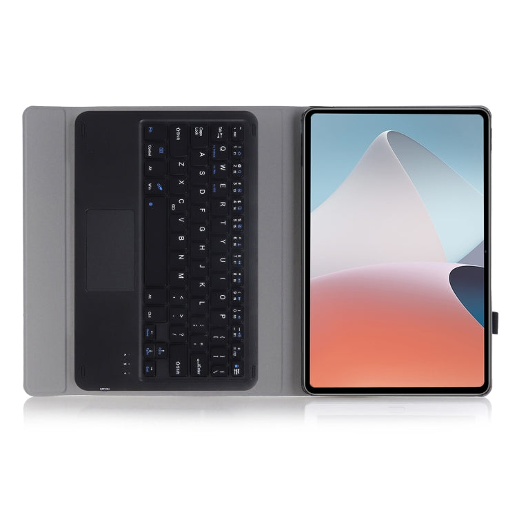 OP12-A Lambskin Texture Ultra-thin Bluetooth Keyboard Leather Case with Touchpad, OP12-A – Leather, Bluetooth, Ultra-thin