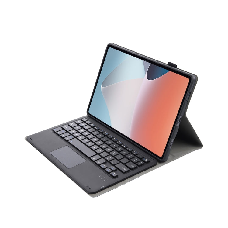 OP12-A Lambskin Texture Ultra-thin Bluetooth Keyboard Leather Case with Touchpad, OP12-A – Leather, Bluetooth, Ultra-thin
