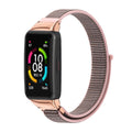 Watch Band – Braided Nylon (Huawei Band 6) For Huawei Band 6 Honor Band 6 Pink Sand Rose Gold