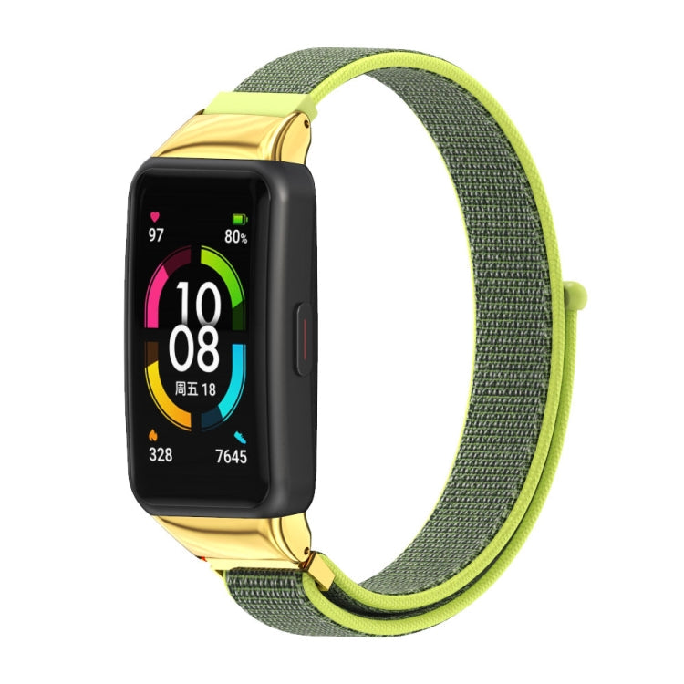 Watch Band – Braided Nylon (Huawei Band 6) For Huawei Band 6 Honor Band 6 Bright Gold