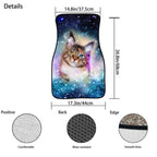 2 in 1 Universal Printing Auto Car Floor Mats Set, Grey Wolf
