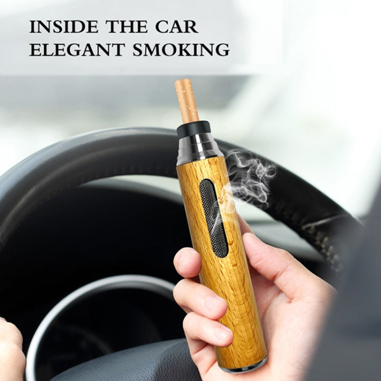 Car Ashtray Portable Lazy Cigarette Holder, Timber Log