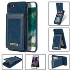 N.BEKUS Vertical Flip Card Slot RFID Phone Case, For iPhone SE 2022 / SE 2022 / 8 / 7, For iPhone 8 Plus / 7 Plus, For iPhone 11 Pro Max, For iPhone 11 Pro For iPhone SE 2022 SE 2022 8 7 Blue