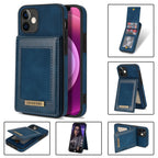 N.BEKUS Vertical Flip Card Slot RFID Phone Case, For iPhone 12 mini, For iPhone 12 Pro, For iPhone 12 Pro Max, For iPhone 13 For iPhone 12 mini Blue