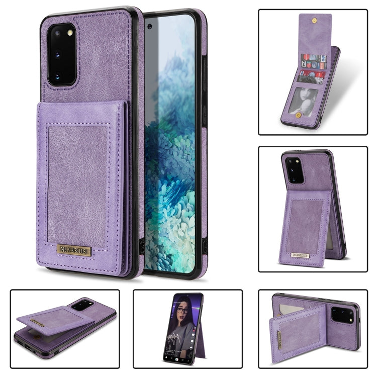 N.Bekus Vertical Flip Card Slot RFID Phone Case – Card Slot, Flip, Leather, For Samsung Galaxy Note20, For Samsung Galaxy Note20 Ultra, For Samsung Galaxy S20+, For Samsung Galaxy S20 For Samsung Galaxy S20 Purple