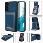N.Bekus Vertical Flip Card Slot RFID Phone Case, For Samsung Galaxy S22 5G, For Samsung Galaxy S21 5G, For Samsung Galaxy S21+ 5G, For Samsung Galaxy S21 FE 5G For Samsung Galaxy S22 5G Blue