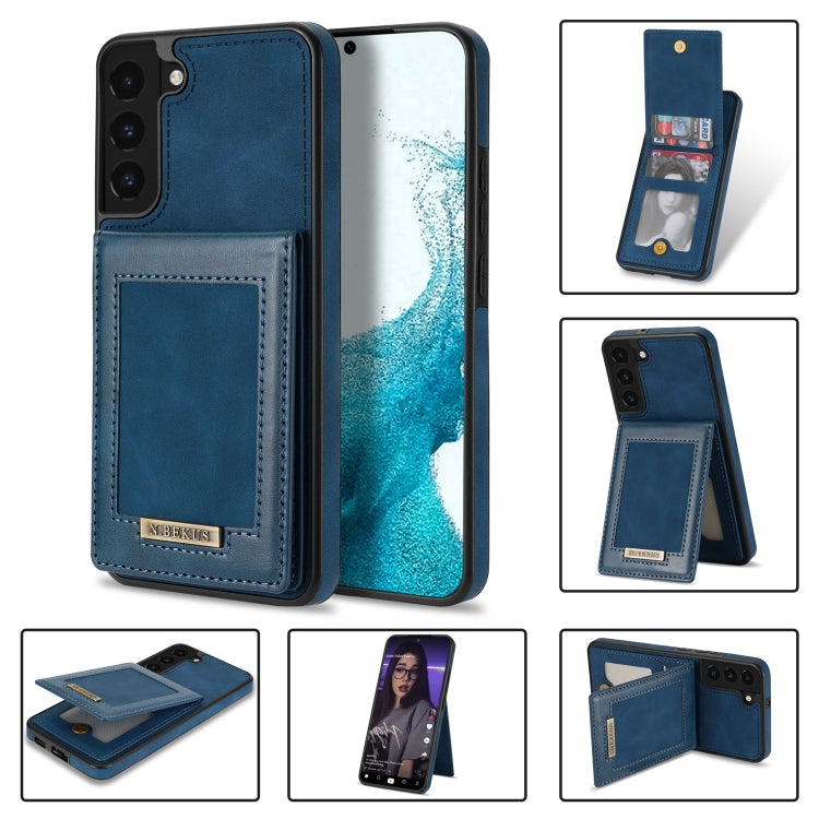 N.Bekus Vertical Flip Card Slot RFID Phone Case, For Samsung Galaxy S22 5G, For Samsung Galaxy S21 5G, For Samsung Galaxy S21+ 5G, For Samsung Galaxy S21 FE 5G For Samsung Galaxy S22 5G Blue