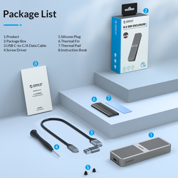 ORICO USB3.2 20Gbps M.2 NVMe SSD Enclosure – TPU