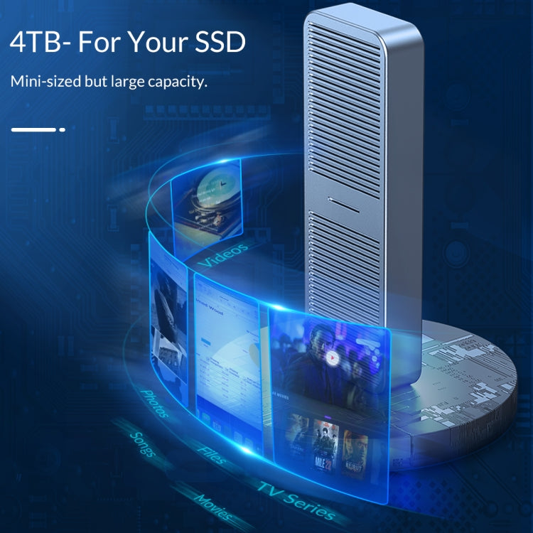 ORICO M.2 NVME 40Gbps SSD Enclosure – Aluminum Alloy, TPU