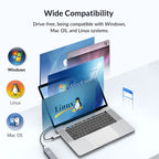 ORICO 40Gbps M.2 NVME USB4.0 SSD Enclosure – Aluminum Alloy