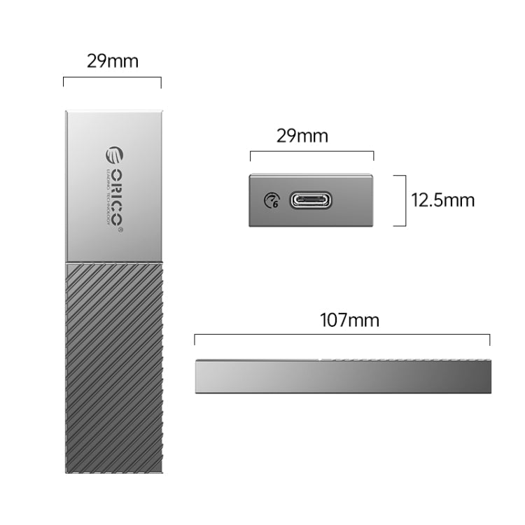 ORICO M.2 NGFF SATA SSD Enclosure – Aluminum Alloy, TPU