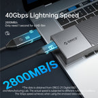 ORICO M.2 NGFF SATA SSD Enclosure – Aluminum Alloy, TPU