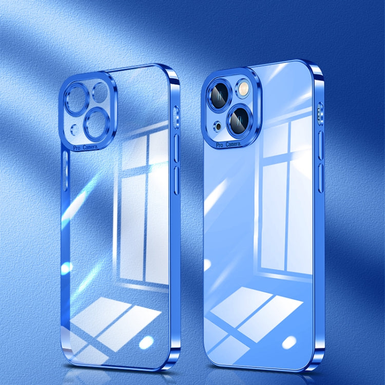 Crystal Plated High Transparency Phone Case, For iPhone 14, For iPhone... For iPhone 14 Navy Blue