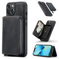 Phone Case – Leather, Magnetic (iPhone 14) #6 For iPhone 14 Black