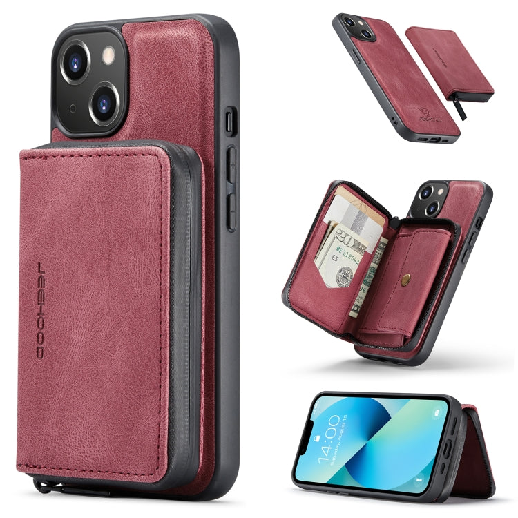 Phone Case – Leather, Magnetic (iPhone 14) #6 For iPhone 14 Plus Red