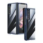 SULADA Shockproof Plating PC Transparent Protective Case, For Samsung Galaxy Z Fold4, For Samsung Galaxy Z Flip4 For Samsung Galaxy Z Fold4 Blue