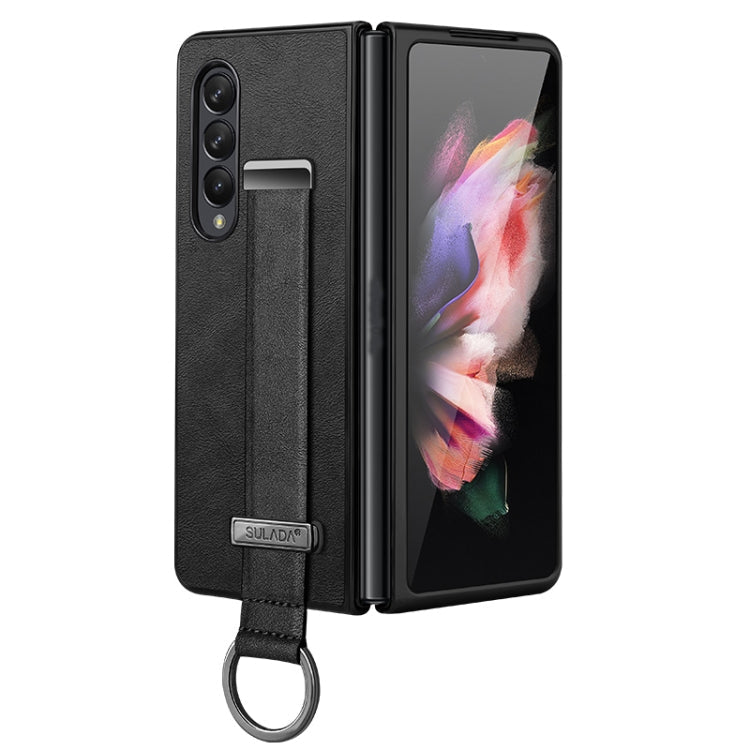 SULADA Cool Series PC + Leather Texture Skin Feel Shockproof Phone Case, For Samsung Galaxy Z Fold4, For Samsung Galaxy Z Flip4 For Samsung Galaxy Z Fold4 Black