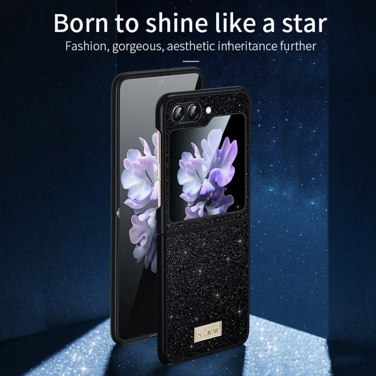 SULADA Shockproof TPU + Handmade Leather Phone Case, For Samsung Galaxy Z Flip5, For Samsung Galaxy Z Flip4