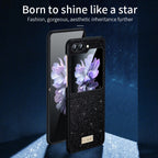 SULADA Shockproof TPU + Handmade Leather Phone Case, For Samsung Galaxy Z Flip5, For Samsung Galaxy Z Flip4