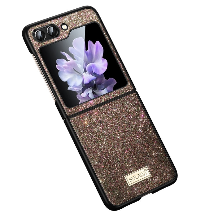 SULADA Shockproof TPU + Handmade Leather Phone Case, For Samsung Galaxy Z Flip5, For Samsung Galaxy Z Flip4 For Samsung Galaxy Z Flip5 Colorful
