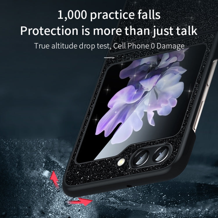 SULADA Shockproof TPU + Handmade Leather Phone Case, For Samsung Galaxy Z Flip5, For Samsung Galaxy Z Flip4