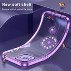 Electroplating Diamond Dandelion TPU Phone Case, For iPhone 14, For iPhone 14 Plus, For iPhone 14 Pro