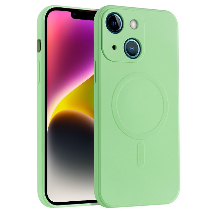 Liquid Silicone Full Coverage Magsafe Phone Case, For iPhone 14, For iPhone 14 Plus, For iPhone 14 Pro For iPhone 14 Green