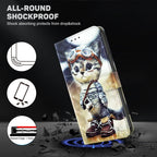 3D Painted Leather Phone Case, For iPhone SE 2022 / SE 2020 / 8 / 7, For iPhone XR, For iPhone 8 Plus / 7 Plus